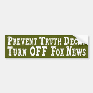 Turn Off Fox News Bumper Sticker