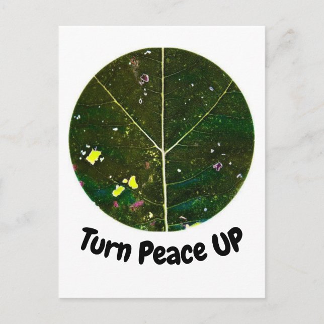 Turn Peace UP  Postcard (Front)