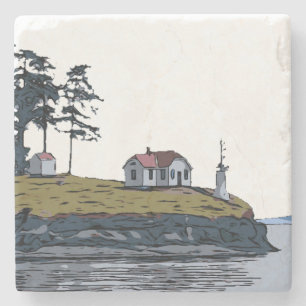 TURN POINT - Stuart Island Stone Coaster