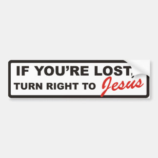 Turn right bumper sticker