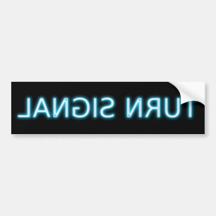 turn signal bumper sticker