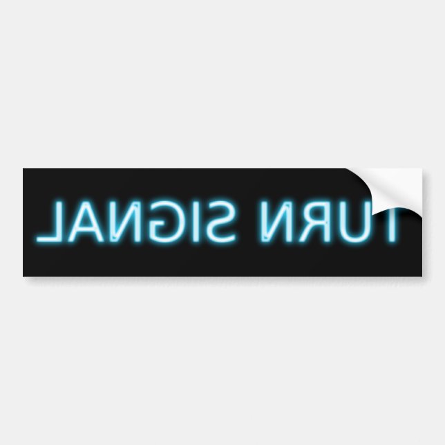 turn signal bumper sticker (Front)