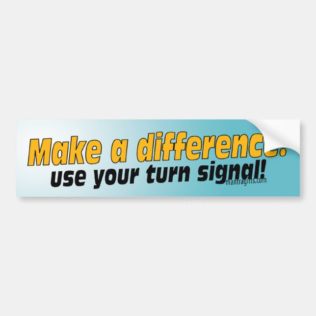 Turn Signal Bumper Sticker (Front)