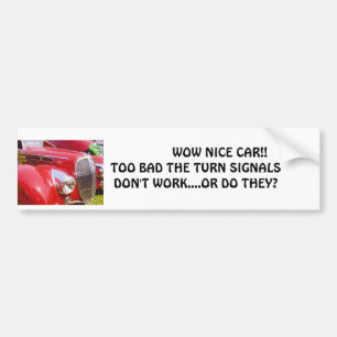 turn signals bumper sticker