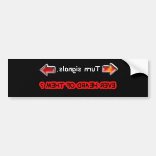 turn signals bumper sticker