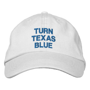Turn Texas Blue blue white democrat modern Embroidered Hat