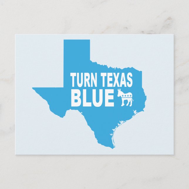 Turn Texas Blue Postcard | Vote Democrat (Front)