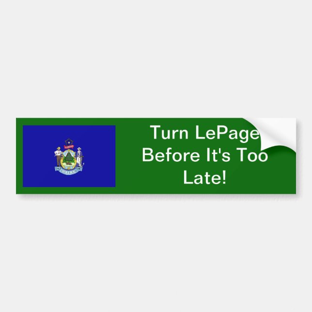 Turn The Page On LePage Bumper Sticker (Front)