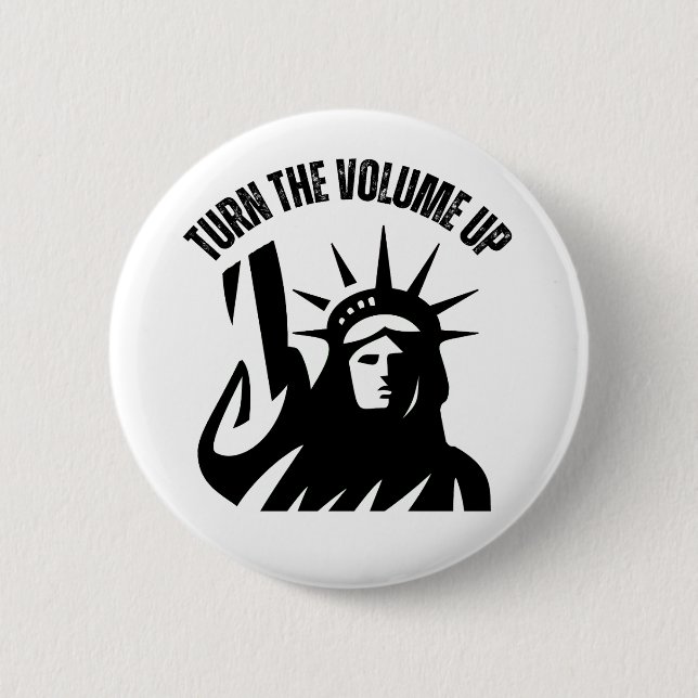 Turn The Volume Up New York Zohran Mamdani 2 Inch Round Button (Front)