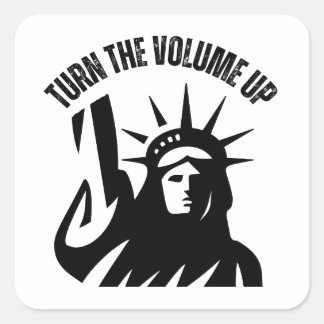 Turn The Volume Up New York Zohran Mamdani Square Sticker