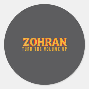 Turn The Volume Up Zofran Classic Round Sticker