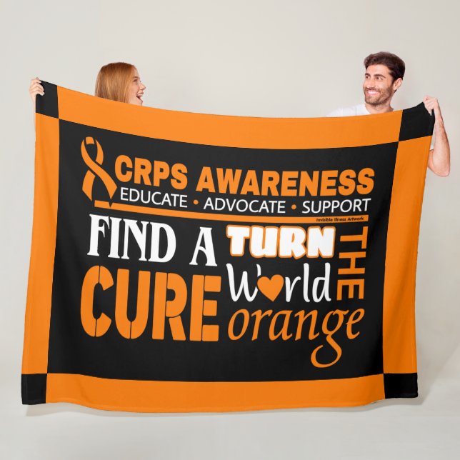 Turn the World Orange...CRPS Fleece Blanket (In Situ)