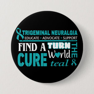 Turn the World Teal...TN 3 Inch Round Button