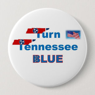 TURN TN BLUE 4 INCH ROUND BUTTON