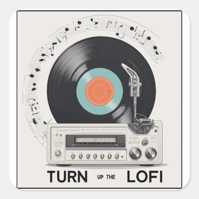 Turn Up The LoFi Sticker (Front)