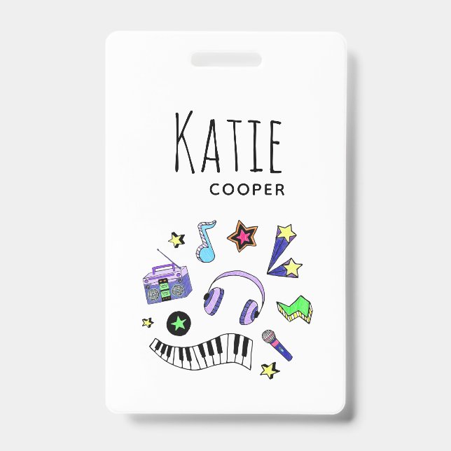 Turn Up the Music Badge (Front)