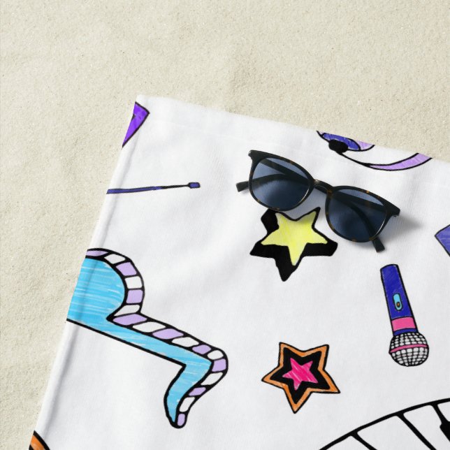 Turn Up the Music Beach Towel (In Situ)