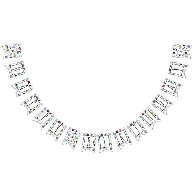 Turn Up the Music Bunting Flags (All)