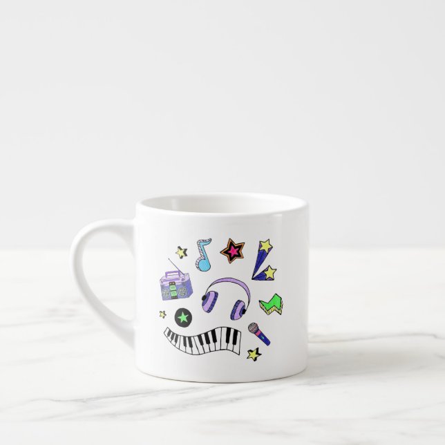Turn Up the Music Espresso Cup (Left)