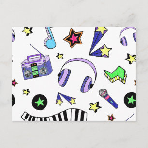 Turn Up the Music Postcard