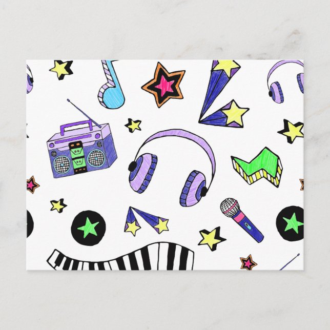 Turn Up the Music Postcard (Front)