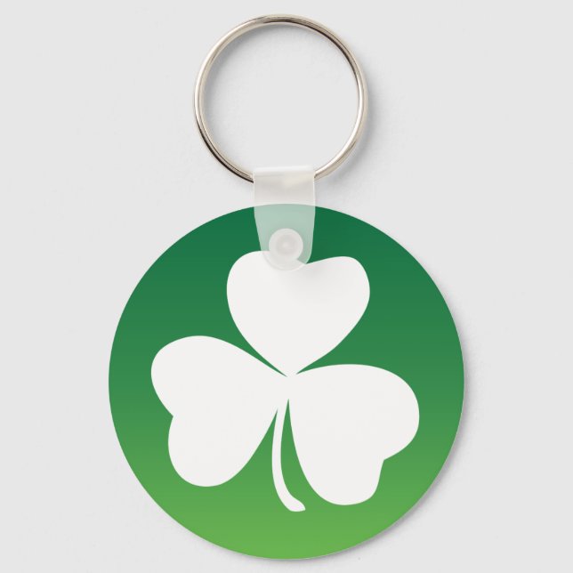 Turn your Irish ON! green white theme Keychain (Front)