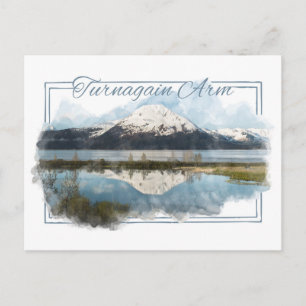 Turnagain Arm Alaskan Watercolor Carte postale