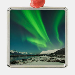 Turnagain Arm Aurora Metal Ornament