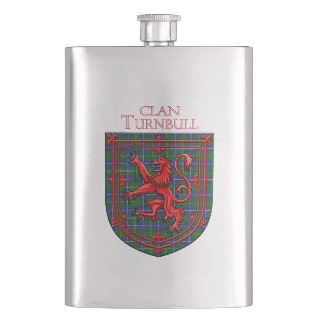 Turnbull Hunting Tartan Scottish Plaid Hip Flask (Front)