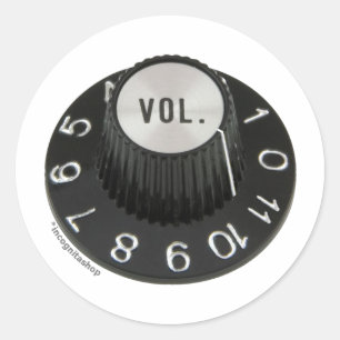 Turned up to 11 (No Text) Classic Round Sticker