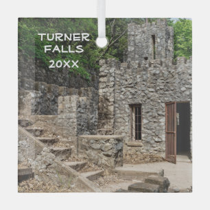 Turner Falls Park Collings Castle, Davis, Oklahoma Glass Ornament