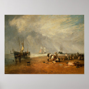 Turner - Fish Market At Hastings Beach Poster