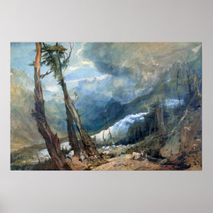 Turner - Mer De Glace In Valley Of Chamouni Poster