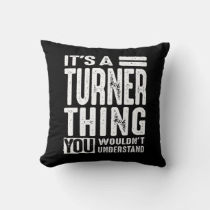 Turner Personalized Name Birthday Throw Pillow
