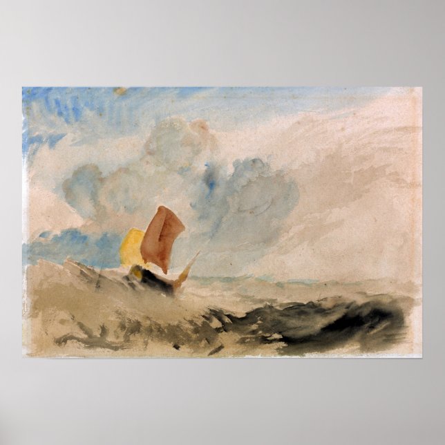 Turner - Sea Piece Rough Sea With Fishing Boat Poster (Front)