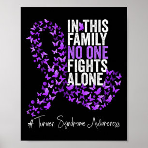 Turner Syndrome Awareness Month Purple Ribbon  Poster