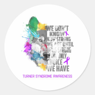 Turner Syndrome Awareness Ribbon Support Gifts Classic Round Sticker