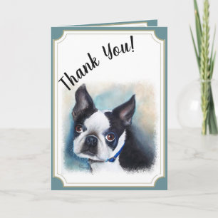 Turning 12 Boston Terrier THANK YOU Card