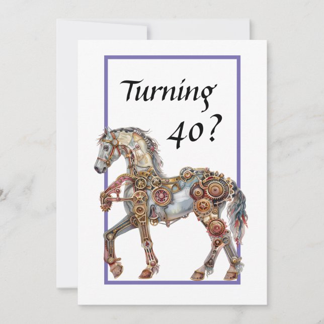Turning 40 Birthday Card (Front)