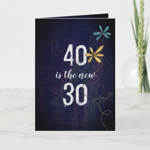 Turning 40 humor card