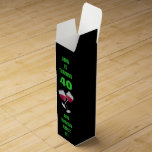 Turning 40 & wining about it, Wine Glasses Wine Gift Box<br><div class="desc">This wine gift box features a graphic of two glasses of red wine with customizable text that reads: John is turning 40 and wining about it. The background is black. This is a perfect gift for the wine lover who is celebrating a milestone birthday.</div>