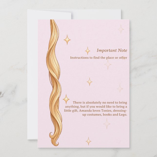 Turning 4 - Forever a Princess Invitation (Back)