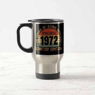 Turning 50 Birthday Decorations Men 50th BDay Travel Mug