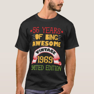 Turning 56 Birthday Decorations Men 56th BDa-Shirt T-Shirt