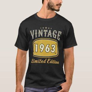 Turning 60 Birthday Decorations Men 60Th Bday 1963 T-Shirt