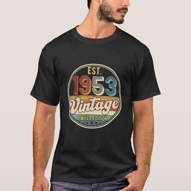 Turning 69 Birthday Decorations 69th BDay 1953 T-Shirt (Front)