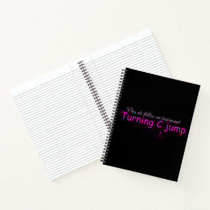 Turning C Jump Black and Pink Notebook