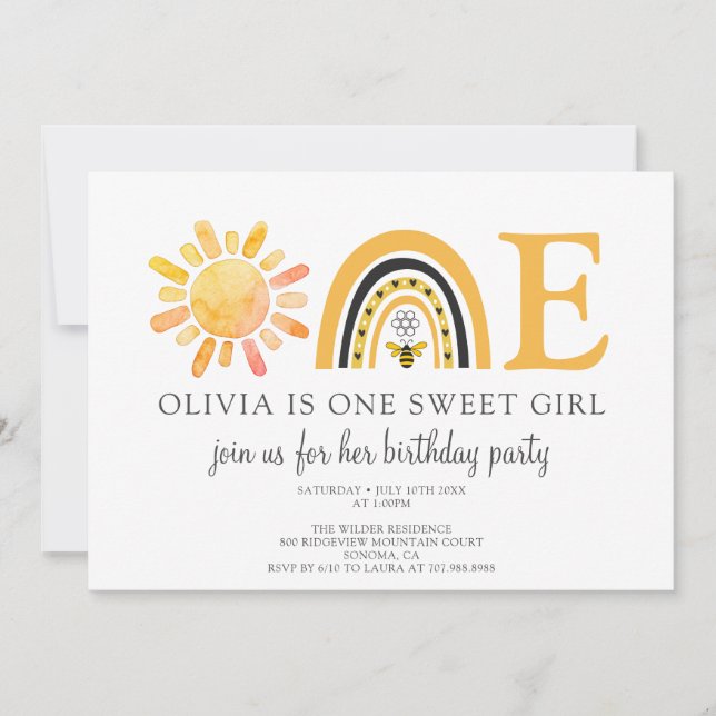 Turning One Birthday Party Invitation (Front)