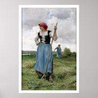 Turning the Hay (oil on canvas)