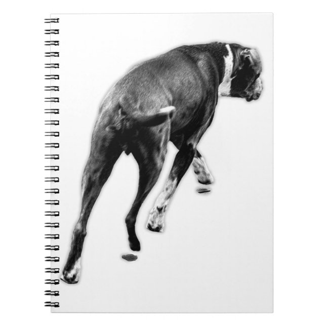 Turning Thoughts – Monochrome Pet Study Notebook (Front)